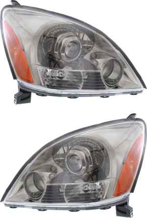 Headlight Pair/Set for Lexus GX470 2003-2009, Right (Passenger) and Left (Driver), Lens and Housing, with Sport Package Replacement