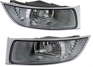 Front Fog Light Pair/Set for Lexus GX470 2003-2009, Right (Passenger) and Left (Driver), Includes Lens and Housing, Halogen, Without Sport Package Replacement