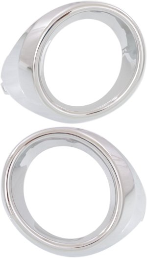 Front Fog Light Molding Pair/Set for Lexus ES300H/ES350 2013-2015, Right (Passenger) and Left (Driver), Silver/Chrome, Replacement