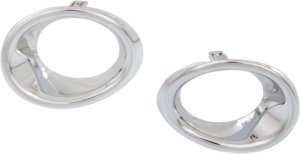 Front Fog Light Molding Pair/Set for Lexus GS350/GS450H 2013-2015, Right (Passenger) and Left (Driver), Chrome, Without F Sport Package - Replacement