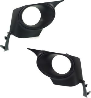 Front Fog Light Molding Pair/Set for Lexus IS250 2014-2015 / IS350 2014-2016, Right (Passenger) and Left (Driver), Textured Black, Without F Sport Package - Replacement