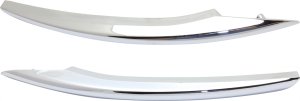 Front Fog Light Molding Pair/Set for Lincoln MKZ 2013-2016, Right (Passenger) and Left (Driver), Chrome Replacement