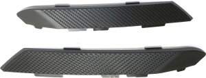 Front Fog Light Molding Pair/Set for Lincoln MKZ 2013-2016, Right (Passenger) and Left (Driver), Primed (Ready to Paint) Replacement