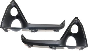 Front Fog Light Molding for Lexus RX350/RX450H (2016-2019) & RX350L (2018-2019), Right (Passenger) & Left (Driver), Textured with Cornering Lights, Replacement Pair/Set