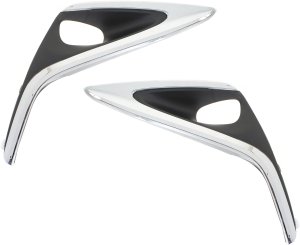 Front Fog Light Molding Pair/Set for Lexus ES300H/ES350 2016-2018, Right (Passenger) and Left (Driver), Textured Black, Built for Japan/North America - Replacement