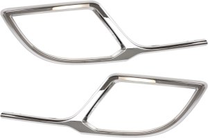 Front Fog Light Molding Pair/Set for Lincoln MKX 2011-2015, Right (Passenger) and Left (Driver), Chrome Replacement