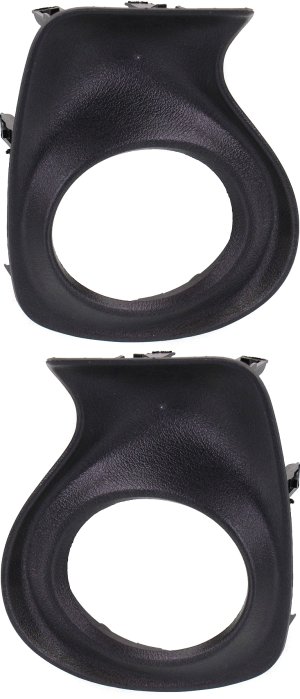 Front Fog Light Molding Pair/Set for Lexus CT200H 2011-2013, Right (Passenger) and Left (Driver) Side, Textured Black Replacement