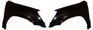 Front Fender Pair/Set for Lexus GX470 2003-2009, Right (Passenger) and Left (Driver), Primed (Ready to Paint), with Side Light Hole - Replacement