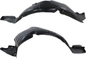 Front Fender Liner Pair/Set for 2011-2013 Hyundai Elantra, Includes Right (Passenger) and Left (Driver) Side, Replacement
