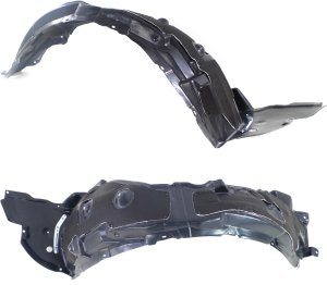 Front Fender Liner Pair/Set for Lexus IS250/IS350 2009-2010, Right (Passenger) and Left (Driver) Rear Section, excluding C Model, with Insulation Foam, Extension Sheet - Replacement