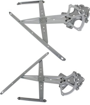 Front Window Regulator Pair/Set for Lexus NX200T/NX300/NX300H (2015-2021), RX350 (2016-2022) Right (Passenger) and Left (Driver), Power, Without Motor, (RX350, Japan Built Vehicle), Also Fits Rear of ES300h/ES350, Replacement
