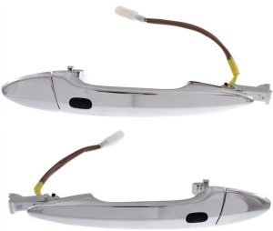 Rear Door Handle Pair/Set for Lexus IS250/IS350 2006-2013, Right (Passenger) and Left (Driver) Outside with Sensor, Plastic, Except C Models, Replacement