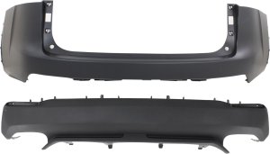 Bumper Cover Set for 2015-2017 Lexus NX200T, Rear Upper and Lower Replacement