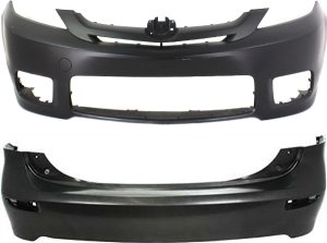 Front and Rear Bumper Cover Set for 2006-2007 Mazda Mazda 5, Primed (Ready to Paint) Replacement