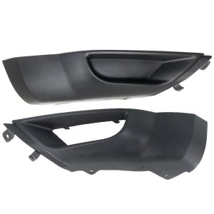 Front Bumper End Lower Extension Pair/Set for 2007-2009 Mitsubishi Outlander, Right (Passenger) and Left (Driver) Replacement