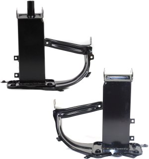 Front Bumper Impact Bracket Pair/Set for Mercedes-Benz E-Class 2003-2009, Steel/Aluminum, Sedan/Wagon (2004-2009), Right (Passenger) and Left (Driver) Side, Replacement
