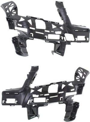 Front Bumper Bracket Pair/Set for Mercedes-Benz GLK-Class 2010-2012, Right (Passenger) and Left (Driver), Base Carrier without AMG Styling Package, Plastic Replacement