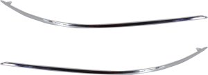 Front Bumper Molding Pair/Set for Mercedes-Benz C-Class 2008-2011, Right (Passenger) and Left (Driver), without AMG Styling Package, Replacement