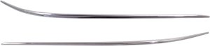 Front Bumper Molding Pair/Set for 2006-2009 Mercedes-Benz CLK-Class, Chrome Right (Passenger) and Left (Driver) Replacement