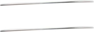 Front Bumper Molding Pair/Set for Mercury Grand Marquis 2006-2011, Right (Passenger) and Left (Driver), Silver Pvc+Steel, Replacement