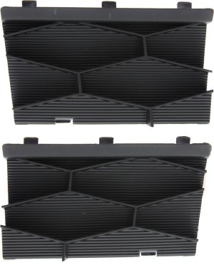 Front Bumper Tow Hook Cover Pair/Set for Mazda CX-9, 2010-2012, Right (Passenger) and Left (Driver), Black Replacement