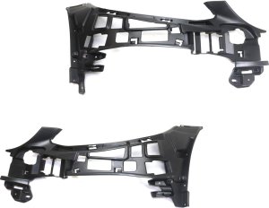 Front Bumper Support Pair/Set for Mercedes-Benz C-Class (2015-2018), Right (Passenger) & Left (Driver), Upper Cover, Plastic, Excluding C63, Fits 2015-2016 Sedan & 2017 Coupe - Replacement