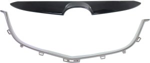 Upper and Lower Grille Trim Set for Mazda CX-5 2013-2015, Includes 2 Pieces, replacement