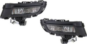 Front Fog Light Assembly for 2009 Mazda 3 Sport Hatchback, 4-Door Sport Type, Halogen, Right (Passenger) and Left (Driver) Sides, Replacement Pair/Set 