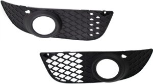 Front Fog Light Molding Pair/Set for 2008-2015 Mitsubishi Lancer, Right (Passenger) and Left (Driver), Paint to Match, Excludes Evolution Models, Replacement