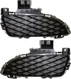 Pair/Set - Front Fog Light Cover for 2004-2006 Mazda Mazda 3 Sedan, Right (Passenger) and Left (Driver), Standard Type, Primed (Ready to Paint) - Replacement Set