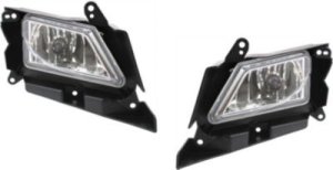 Front Fog Light Assembly for Mazda 3 Sport, 2010-2011, Left (Driver) and Right (Passenger), Halogen, Replacement Pair/Set
