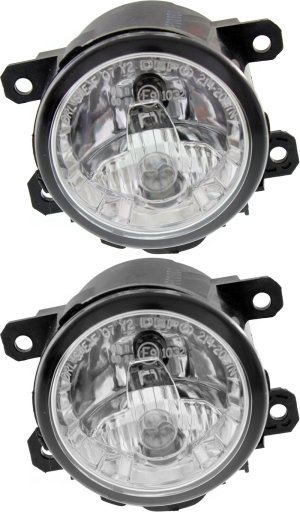 Front Fog Light Assembly Pair/Set for Mitsubishi Outlander Sport/RVR (2011-2017), Outlander (2014-2016), Includes Right (Passenger) and Left (Driver) Lights, Replacement