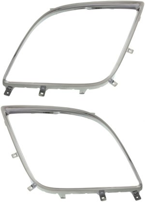 Front Fog Light Molding Pair/Set for Mazda CX-7 2010-2012, Complete Pair/Set with Right (Passenger) and Left (Driver) Chrome Fog Light Seal Cover Replacement