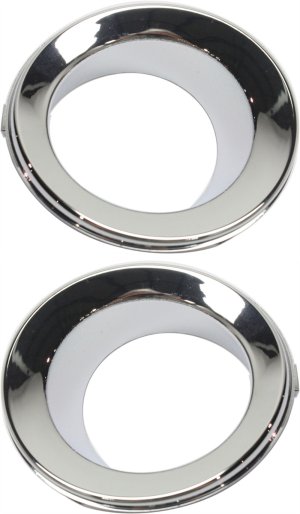 Front Fog Light Molding Pair/Set for 2005-2008 Cooper Base Model, Right (Passenger) and Left (Driver), Chrome, Replacement
