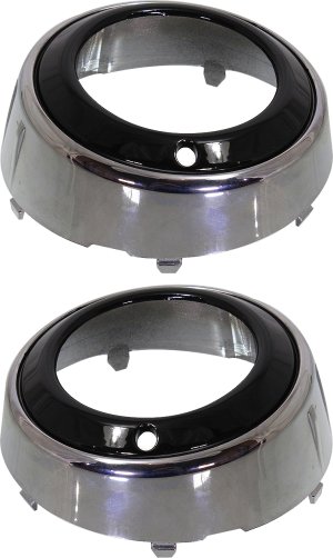 Front Fog Light Molding Pair/Set for Mitsubishi Outlander 2010, Right (Passenger) and Left (Driver), Primed (Ready to Paint) Replacement