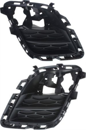 Front Fog Light Molding Pair/Set for 2010-2012 Mazda CX-7, Right (Passenger) and Left (Driver), Paint to Match, Replacement