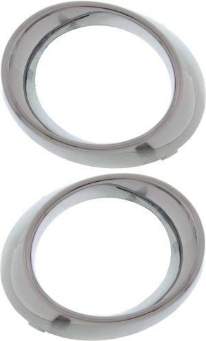 Front Fog Light Molding for Mercedes-Benz GLK350 2010-2012, Right (Passenger) and Left (Driver), Chrome, Replacement Pair/Set