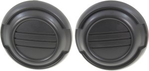 Pair/Set - Front Fog Light Cover for Mitsubishi Outlander 2010-2013, Right (Passenger) and Left (Driver), Textured Black Replacement Set