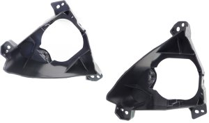 Fog Light Bracket Pair/Set for Mazda 5 2012-2017, Right (Passenger) and Left (Driver), Textured, Plastic, Replacement