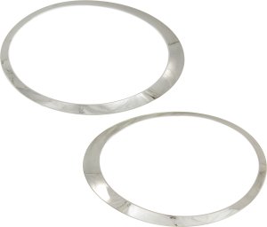 Pair/Set - Headlight Bezel for MINI Cooper 2007-2015, Right (Passenger) and Left (Driver), Chrome, Suitable for Convertible 2009-2015/Coupe/Hatchback 2007-2013/Wagon, Replacement Set