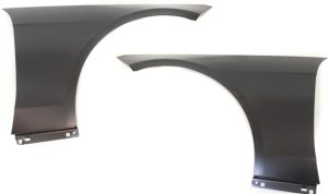 Front Fender Pair/Set for Mercedes-Benz E-Class 2003-2009, Primed (Ready to Paint), Sedan/Wagon, Steel, Right (Passenger) and Left (Driver) Side, Replacement