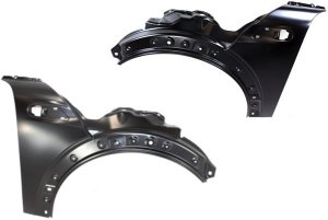 Pair/Set - Front Fender Primed (Ready to Paint) for Cooper 2007-2015, Left (Driver) and Right (Passenger) Replacement