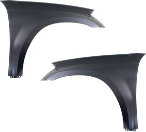 Front Fender Pair/Set for 2007-2012 Mercedes-Benz GL-Class, Right (Passenger) and Left (Driver), Primed (Ready to Paint), Steel, Replacement