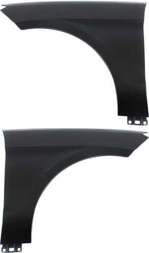 Front Fender Pair/Set for Mercedes-Benz M-Class 2012-2014, Right (Passenger) and Left (Driver), Aluminum, Excludes ML63 Model, Replacement