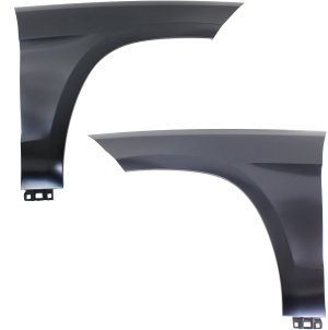 Front Fender Pair/Set for Mercedes-Benz GL/GLS-Class 2013-2019, Right (Passenger) and Left (Driver), Primed (Ready to Paint), Aluminum, Replacement