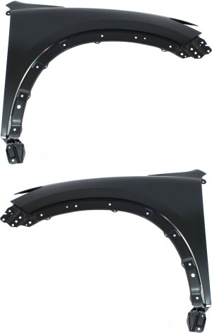 Front Fender Pair/Set for MAZDA CX-5 (2013-2016), Right (Passenger) and Left (Driver), Primed (Ready to Paint), Without Side Light Hole, Replacement