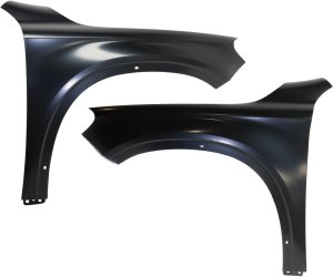Front Fender Pair/Set for Mercedes-Benz GLA250 2015-2020, Right (Passenger) and Left (Driver), 2-Piece, Primed (Ready to Paint), Steel, Replacement