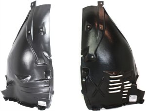 Front Fender Liner Pair/Set for Mercedes Benz S-Class 2000-2006, Right (Passenger) and Left (Driver) Front Section, Fits 2003-2006 RWD, Replacement