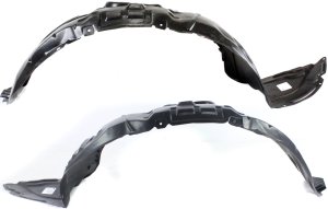 Front Fender Liner Pair/Set for 2010-2011 Mazda 3, Includes Right (Passenger) and Left (Driver) Sides, Replacement