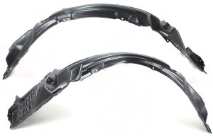 Front Fender Liner Pair/Set for Mitsubishi Lancer 2008-2015, Right (Passenger) and Left (Driver), Evolution Models, Replacement